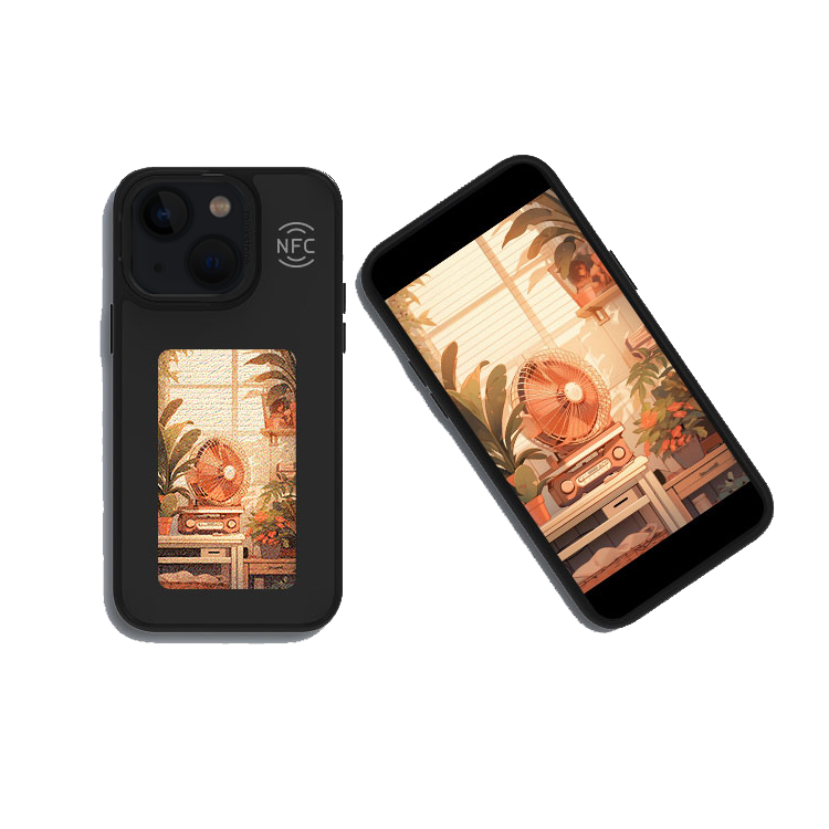 Rink Case C1 iPhone 13/14用 ブラック Reink Case C1 (Reinkstone) E-ink Phone Case for iPhone 13/14
